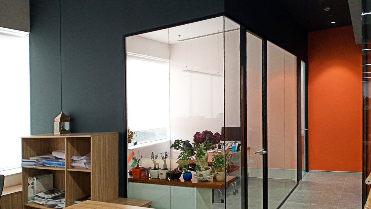 Glass partition walls MICRA I are popular  even in India